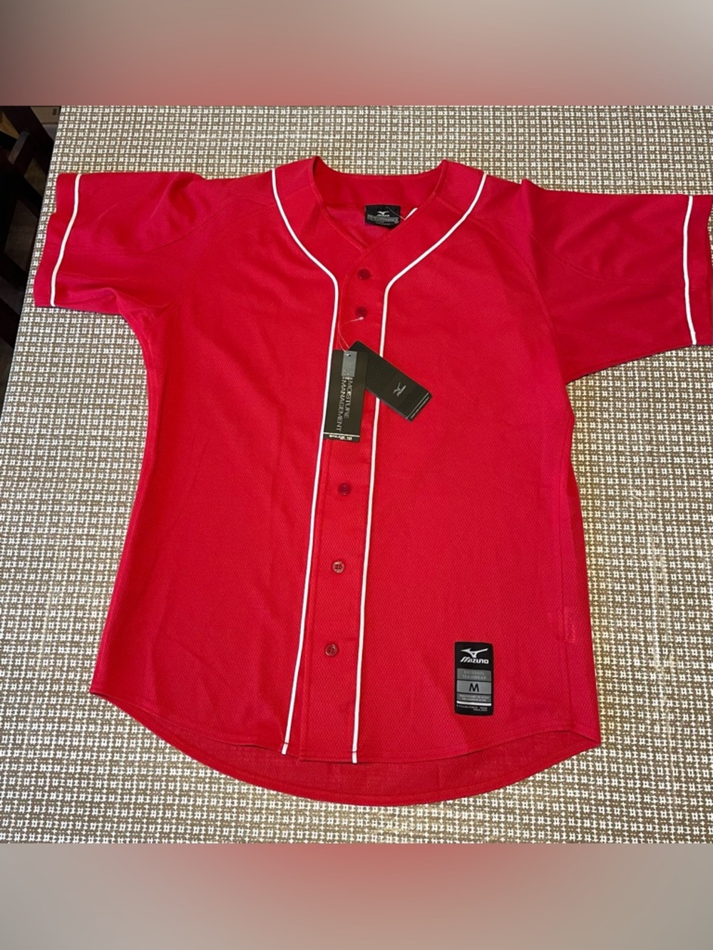Mizuno Elite Mesh Baseball Game Jersey Red Men’s Medium NWT